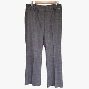 Y2K High Waisted Trousers Size 12 Wide Leg Grid Pattern